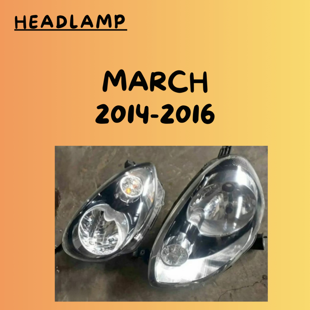 Headlamp Nissan March 2014-2016