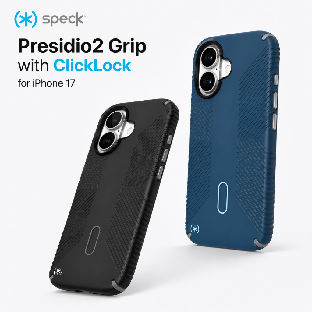 Speck iPhone 17 Presidio2 Grip MagSafe with ClickLock Protective Case