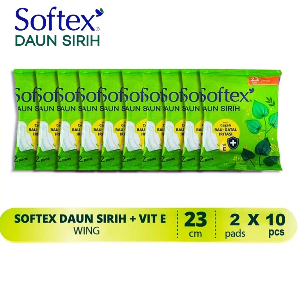 SOFTEX DAUN SIRIH NON WING 23CM RENCENG