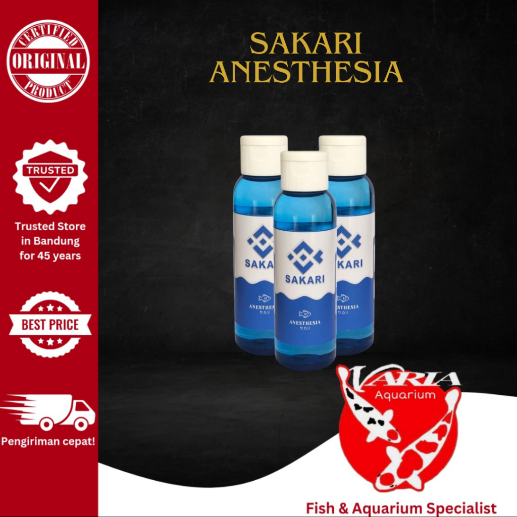 Obat Bius Sakari Anesthesia 100 ml Obat Ikan Hias Untuk Bius Sakari Anesthesia 100ml