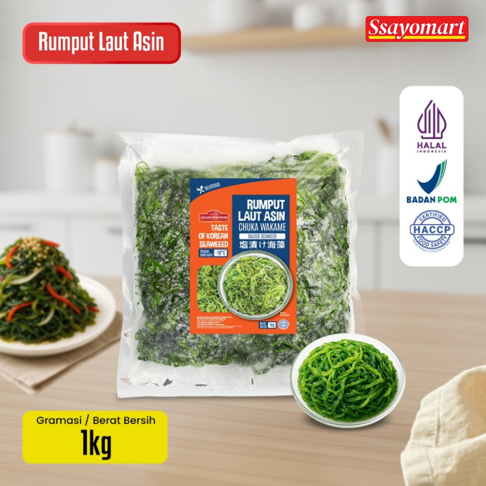 [HALAL] RUMPUT LAUT ASIN 1KG / CHUKA WAKAME / WAKAME / SALTED SEAWEED 1KG