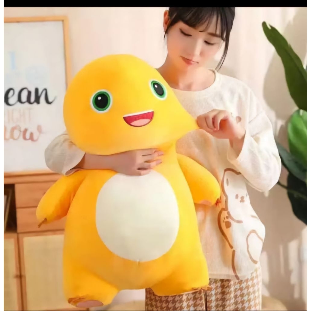 Boneka Nailong uk 45/nailong dino kuning miniso boneka gemoy lucu