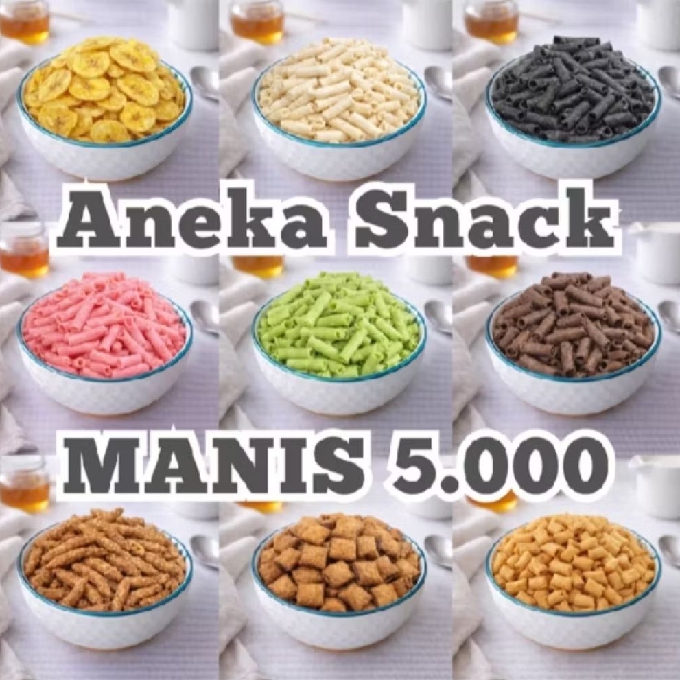 Aneka Snack Manis Cemilan Ringan Dikirim Random Serba 5000