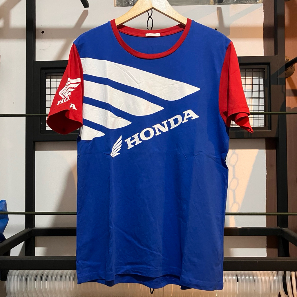 kaos katun second gu x honda size L