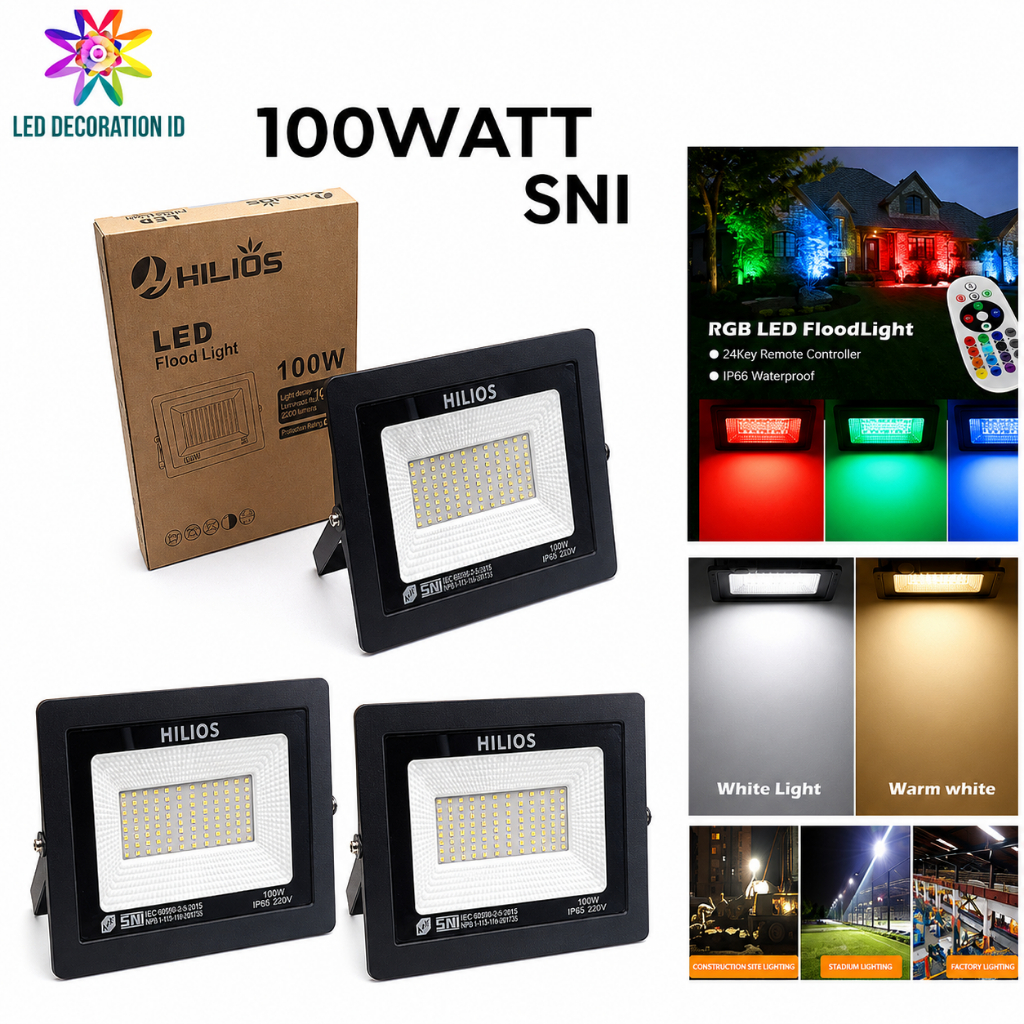 LAMPU SOROT LED 100W 220V/ LAMPU TEMBAK OUTDOOR / LAMPU OUTDOOR LED