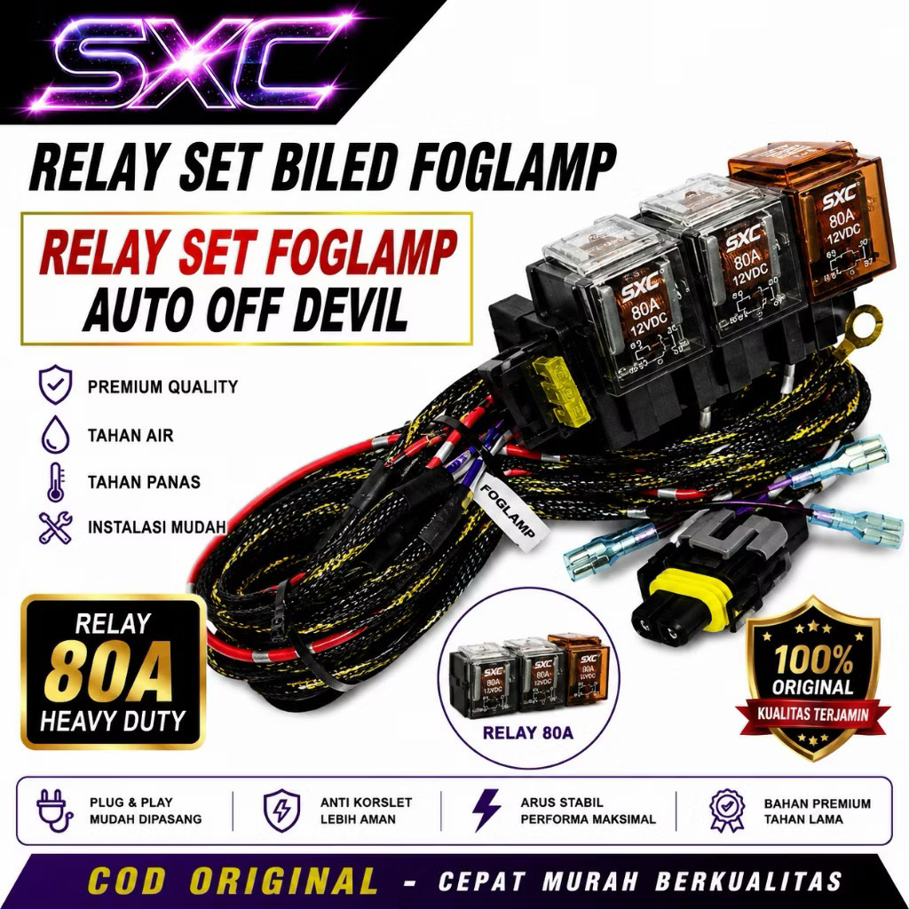 Relay Foglamp Biled Auto Off Devil Relay Set Foglamp Biled Auto Off Devil