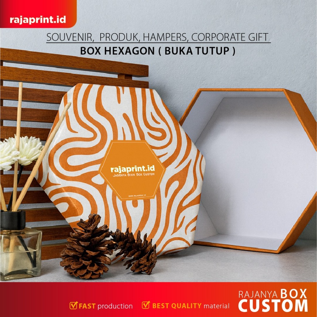 Hexagon hardbox / hardbox persegi 6 / bloombox / hardbox custom
