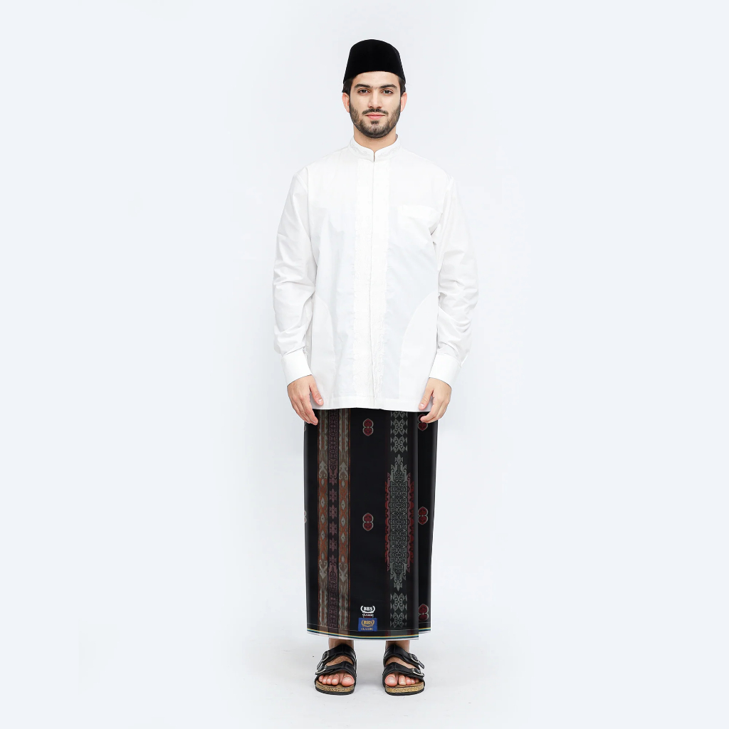 Sarung BHS Classic Gold C48 JGB Hitam Merah 03