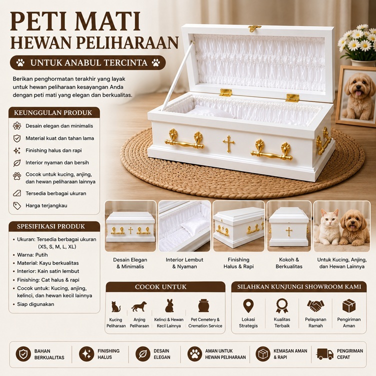Peti Mati Hewan Peliharaan Anabul – Peti Mati Kucing & Anjing Elegan toko produsen peti mati Surabay