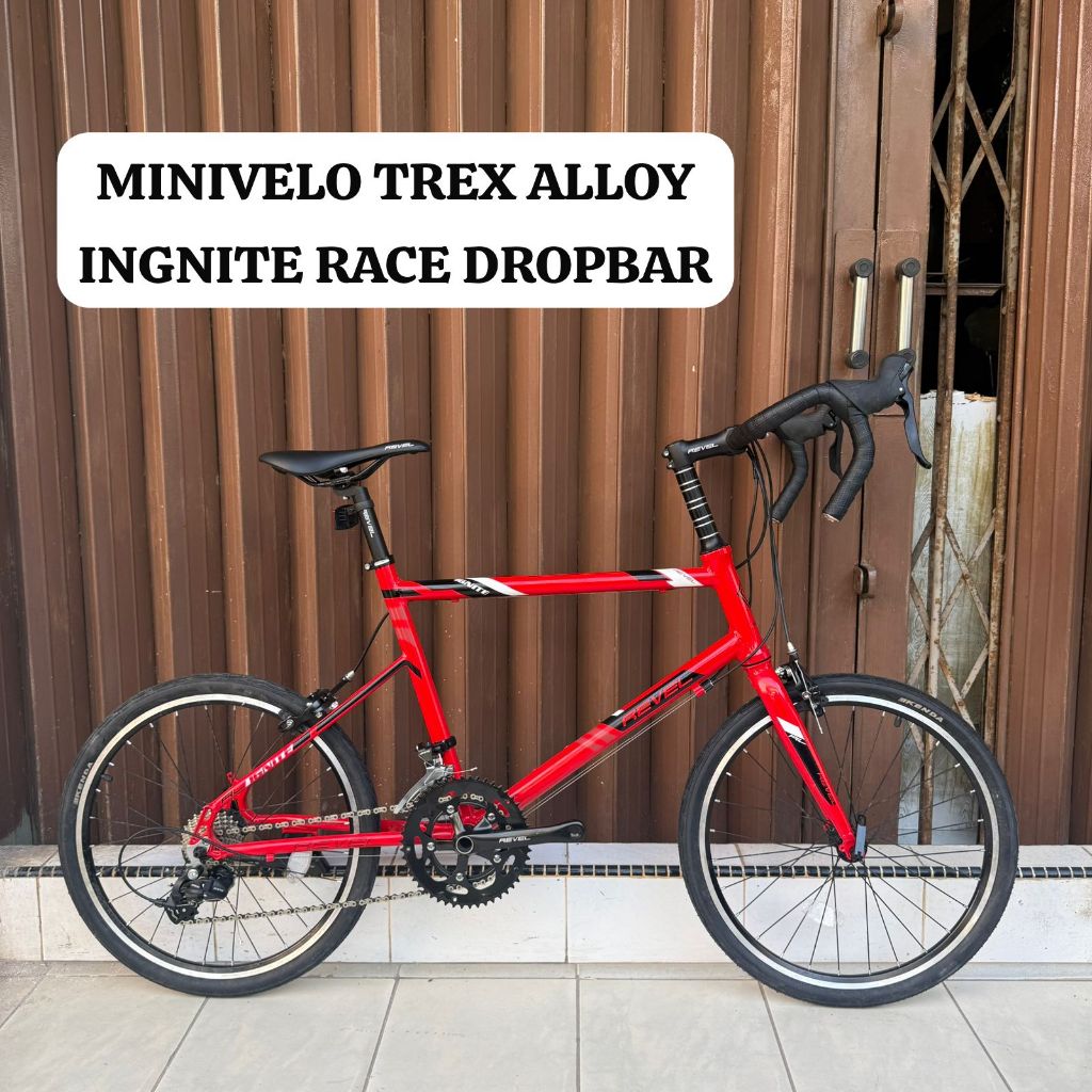 (BATAM) Sepeda Minivelo TREX  Revel Ignite Race Stang Dropbar 18 Speed