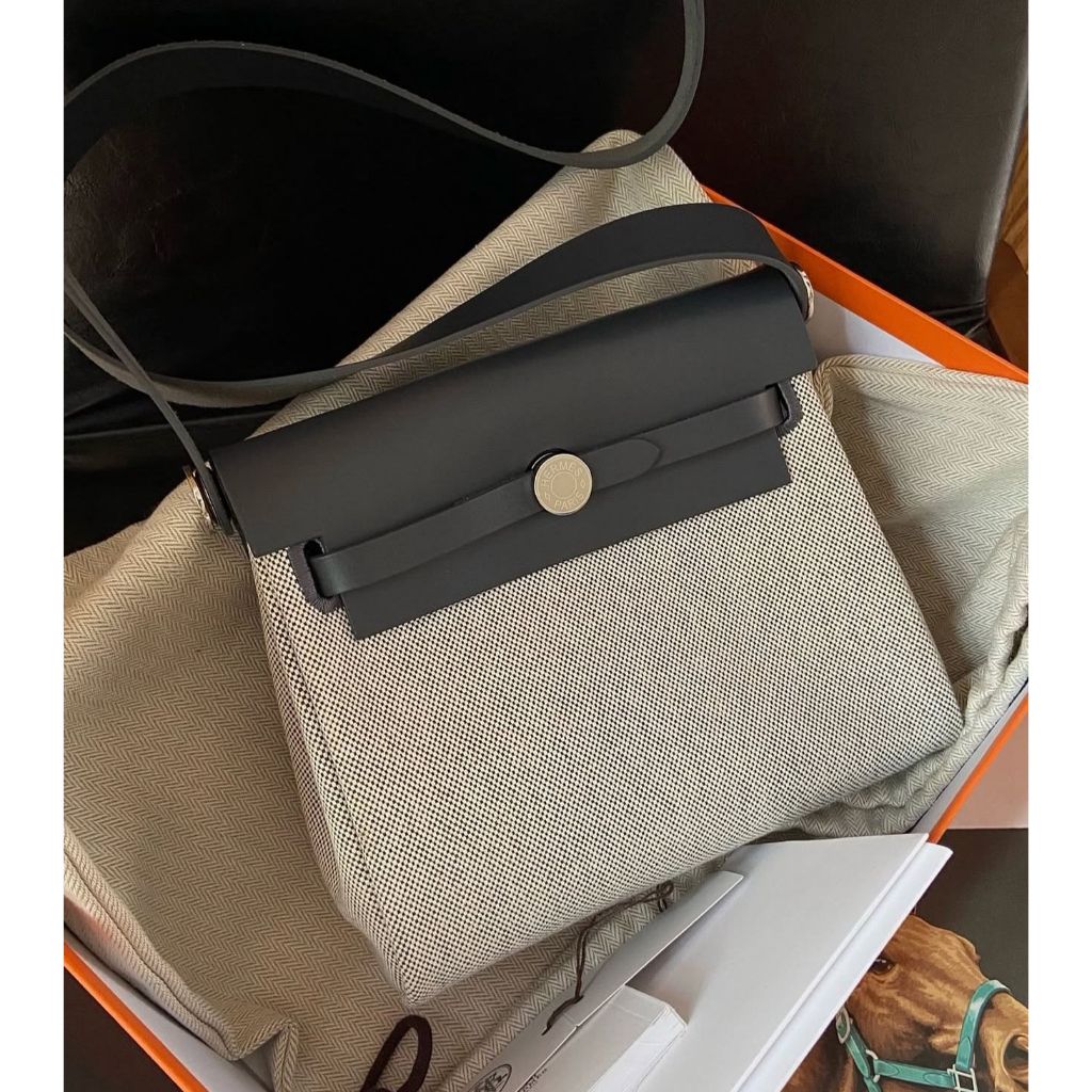 Herbag Mini 20 Ecru Bleu Glacier/Ardoise PHW Complete Set
