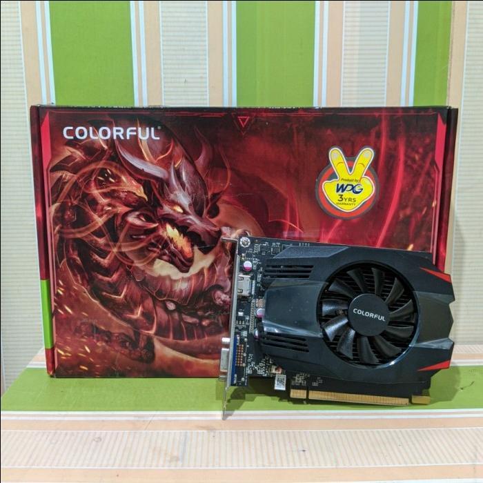 VGA CARD COLORFUL GT 1030 2GB DDR5 IRIT DAYA SINGLE FAN GT1030 GPU MURAH BEKAS SECOND LIKE NEW