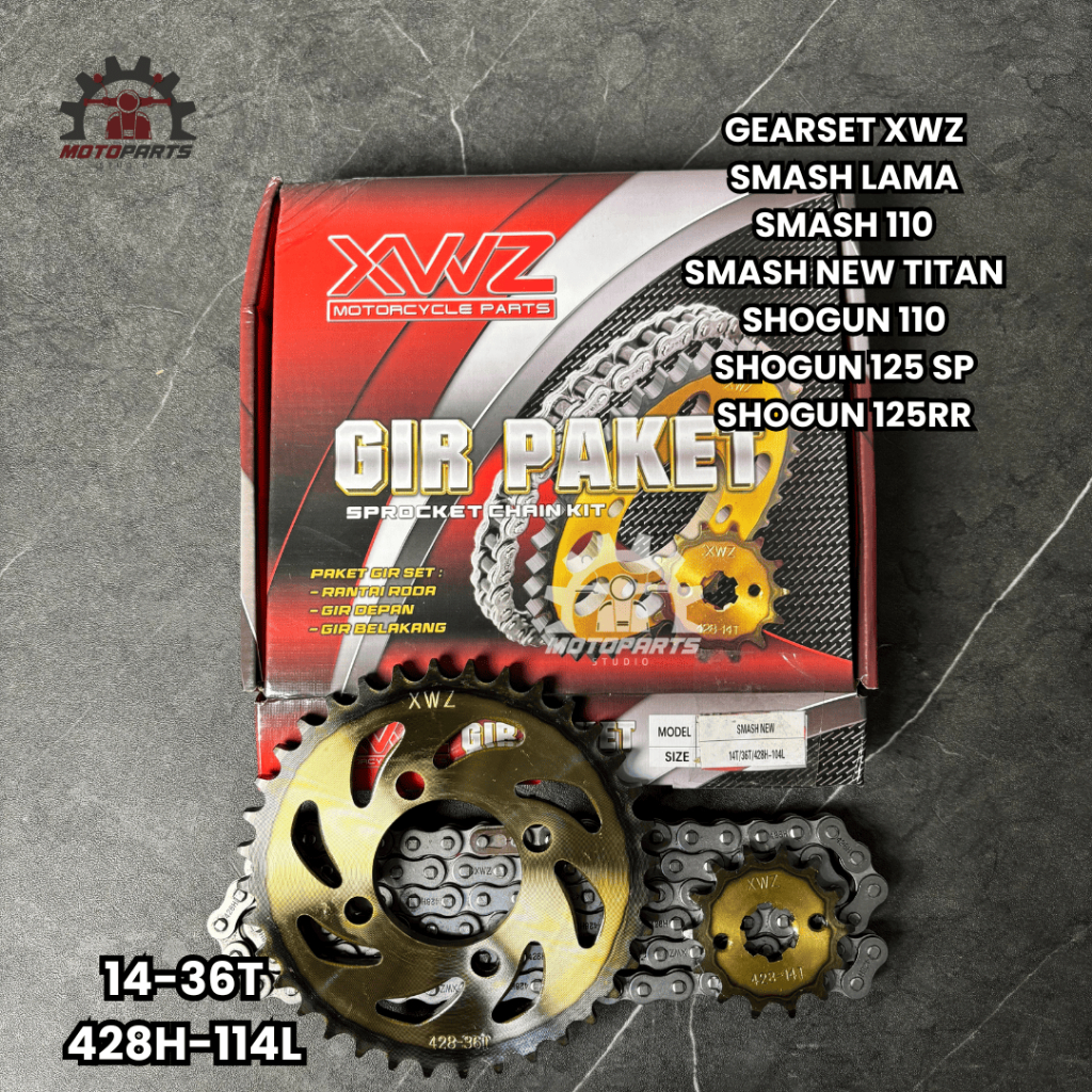 GEAR GIR SET GIR PAKET SMASH NEW TITAN SHOGUN 110 125 SP SMASH 110 XWZ