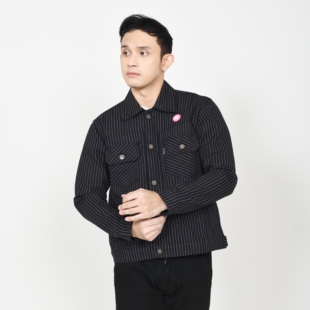 Worckhome Denim - Type ll Series : Jacket Pria Wanita Raw Denim Wabash Handwoven 13oz Boxy Fit