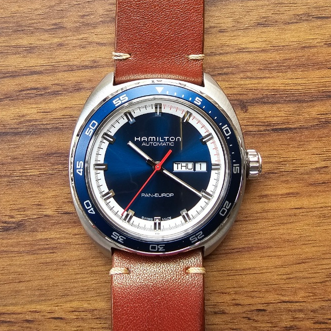 Jam Tangan Pria Hamilton Pan Europ Automatic Swiss Full Set H35405741 H354050