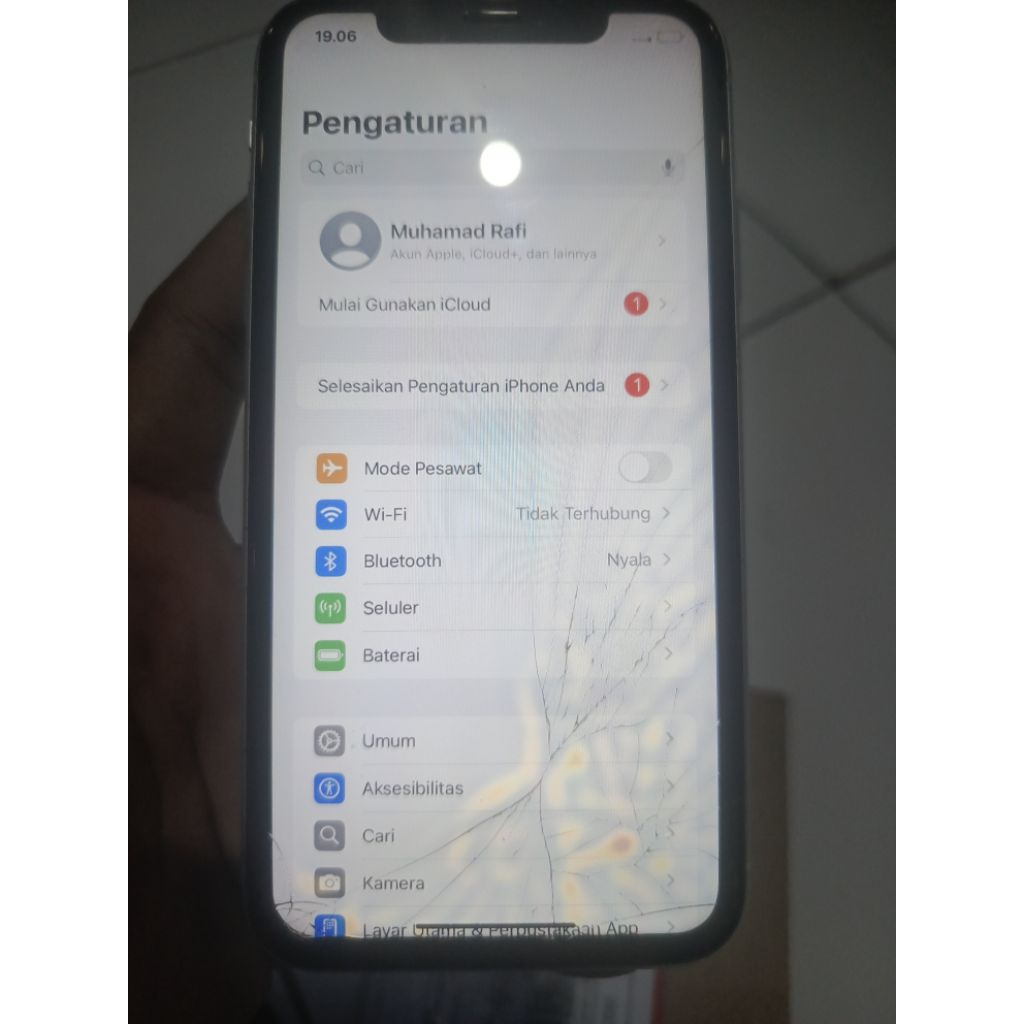 Lcd iphone Xr copotan minus retak