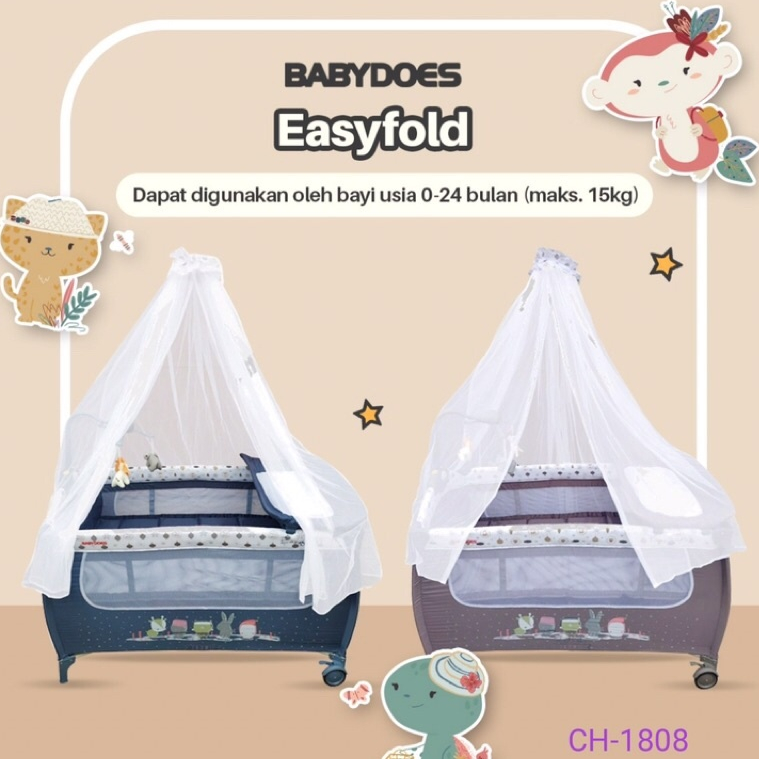 Tempat Tidur Bayi Babydoes Baby Does Easyfold 1808 / BABY BOX [BX 274]