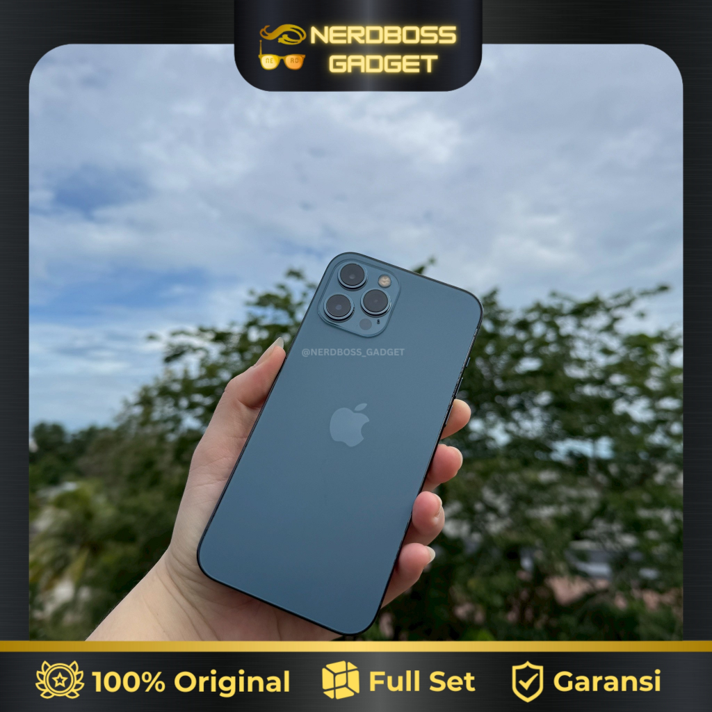 APPLE IPHONE 12 PRO MAX PACIFIC BLUE 128GB ORIGINAL MULUS MANTAP