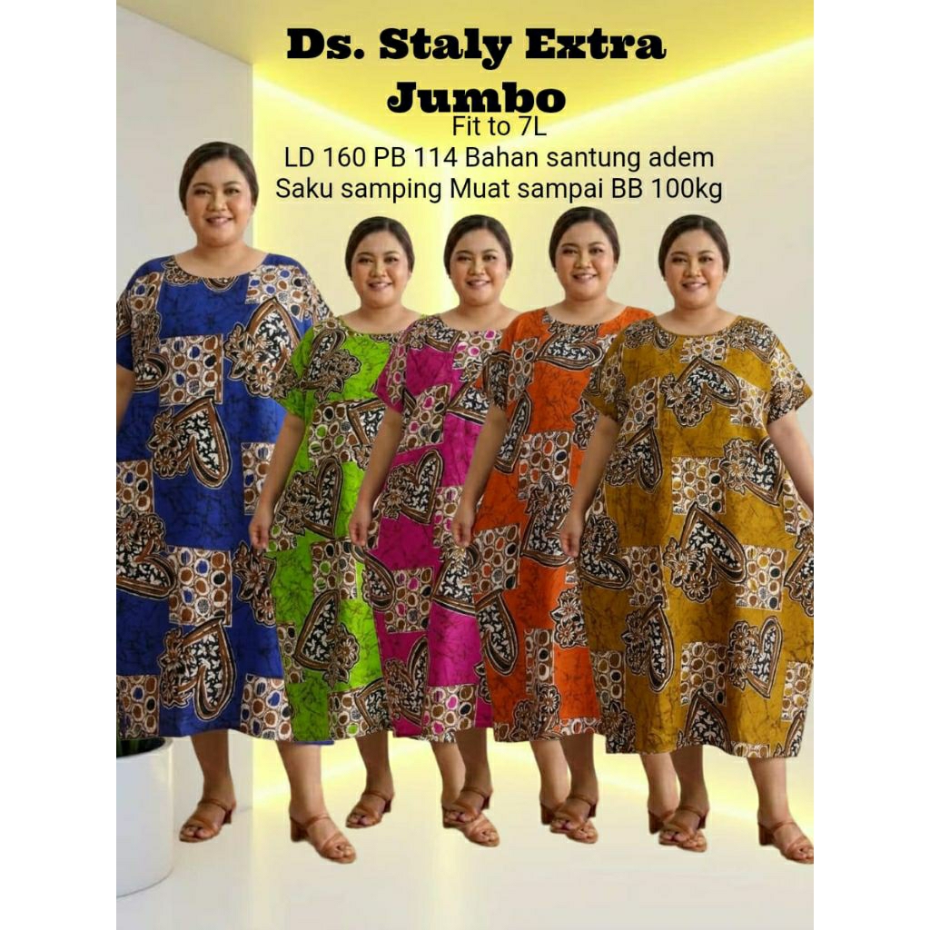 Daster Staly Extra Jumbo Ld 160/ Daster Batik/ Daster Murah