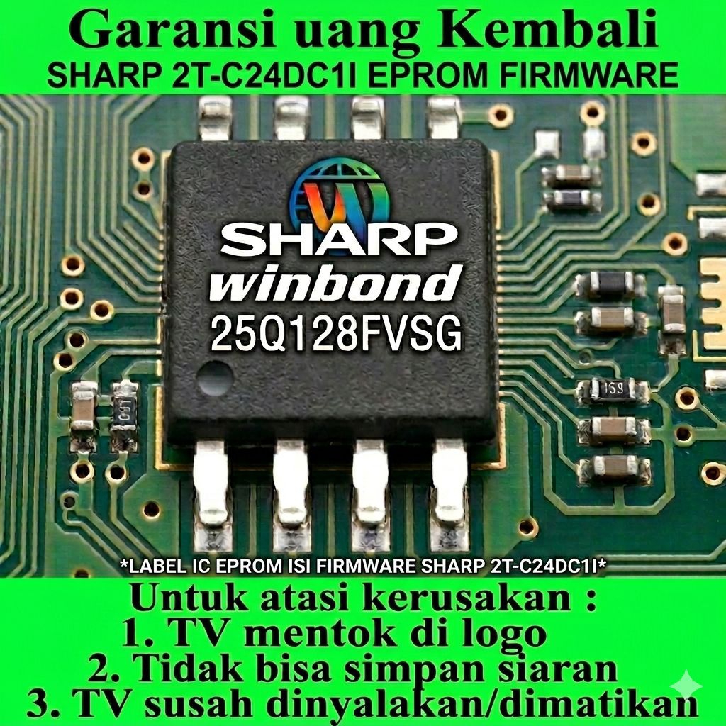 SHARP 2T-C24DC1I ic eprom sudah diisi firmware