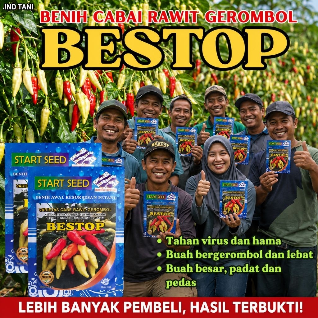 Bibit Cabe Rawit Unggul BESTOP Bibit Cabe Kaliber Unggul Tahan Virus Benih Cabe Rawit Unggul Bibit C