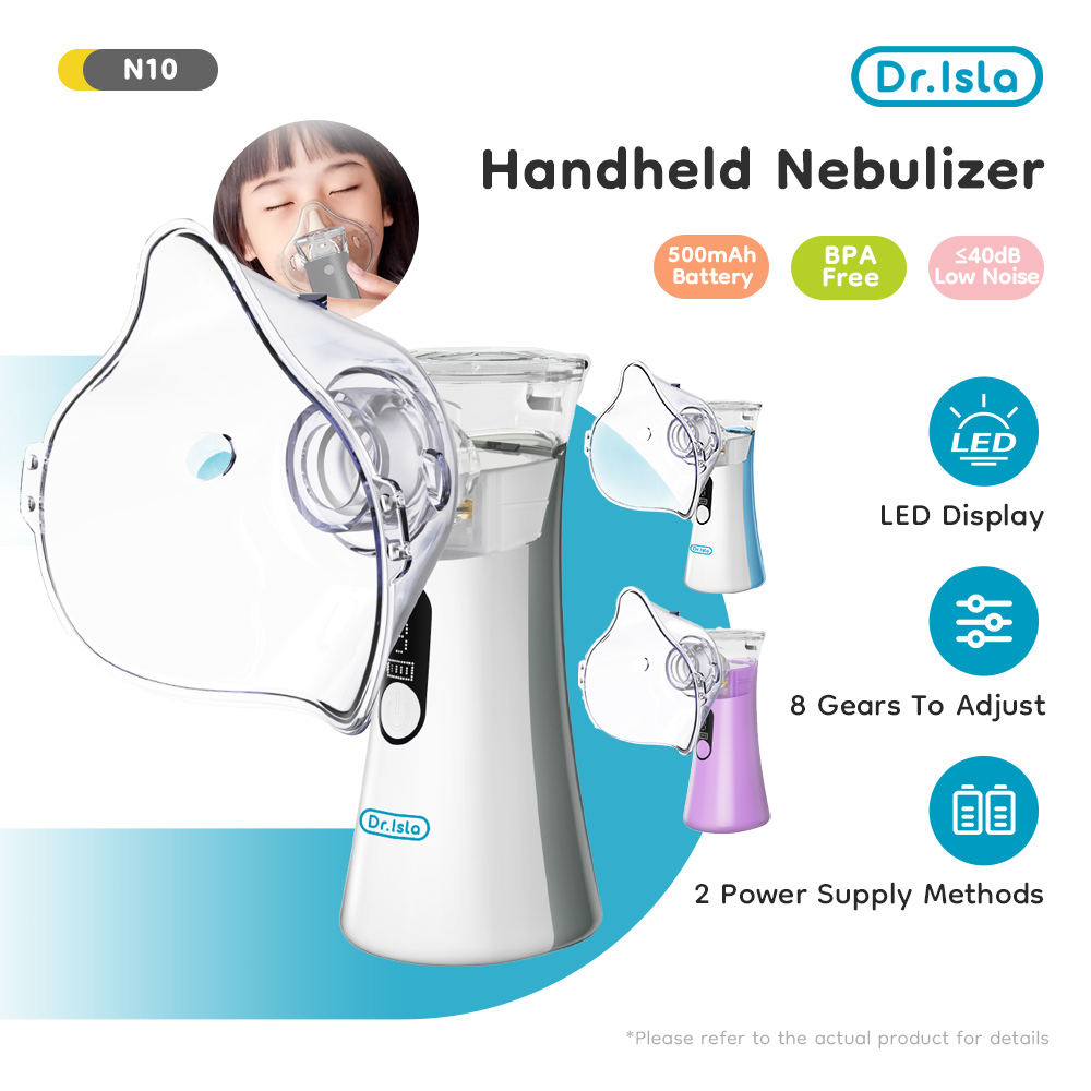 Dr.isla Nebulizer Portable Mesh 4 Jenis Masker Filter Mengobati Asma Dan Ketidaknyamanan Pernapasan 