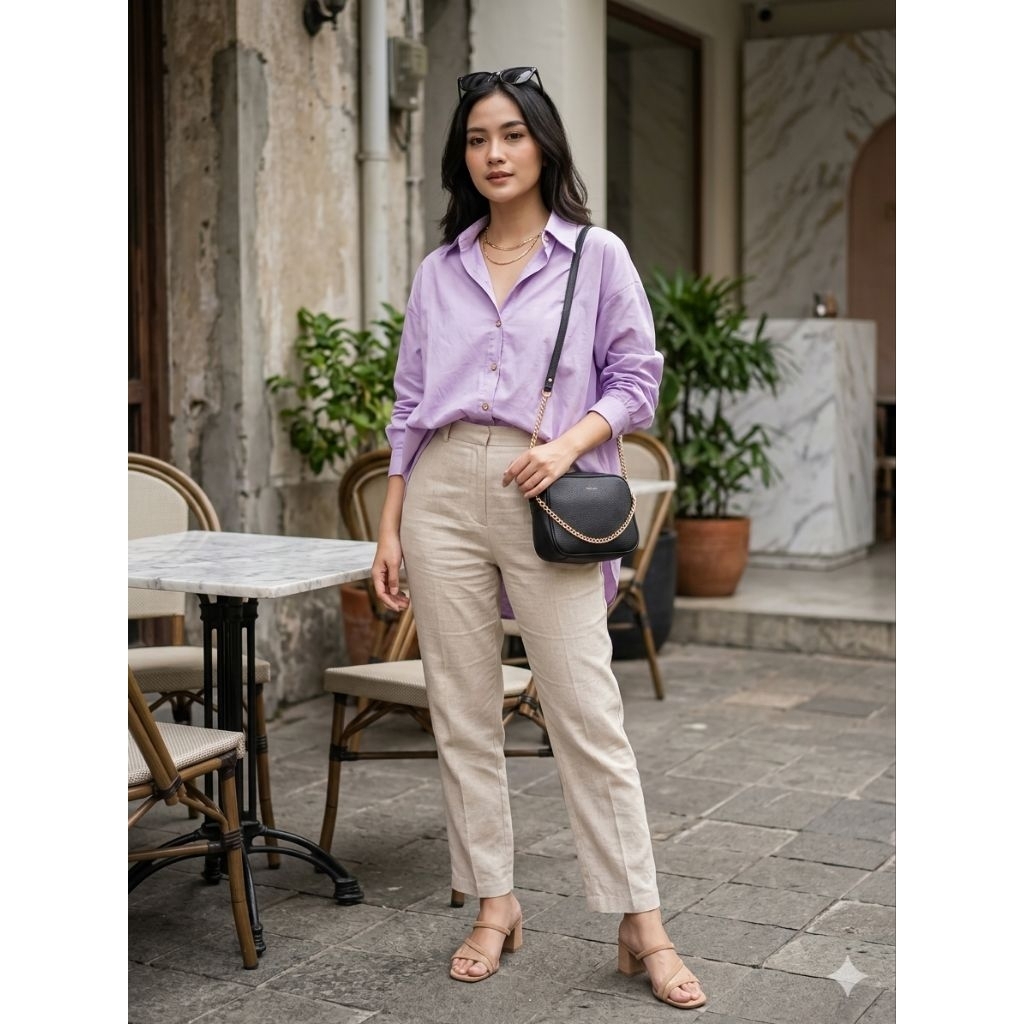 Loui - Lilac Lavender Oversized Shirt