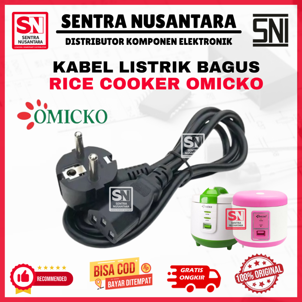 KABEL RICE COOKER MAGICCOM OMICKO | COK KABEL MAGICCOM OMICKO | KABEL LISTRIK MAGICCOM OMICKO ANTI K