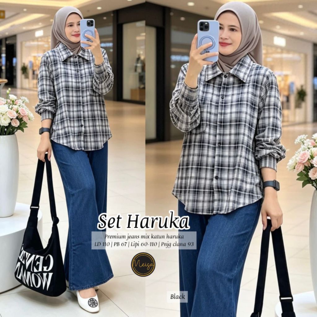 TERBARU GAMIS)) DITHA   // HARUKA  SET  CANTIK BY ARKEN
