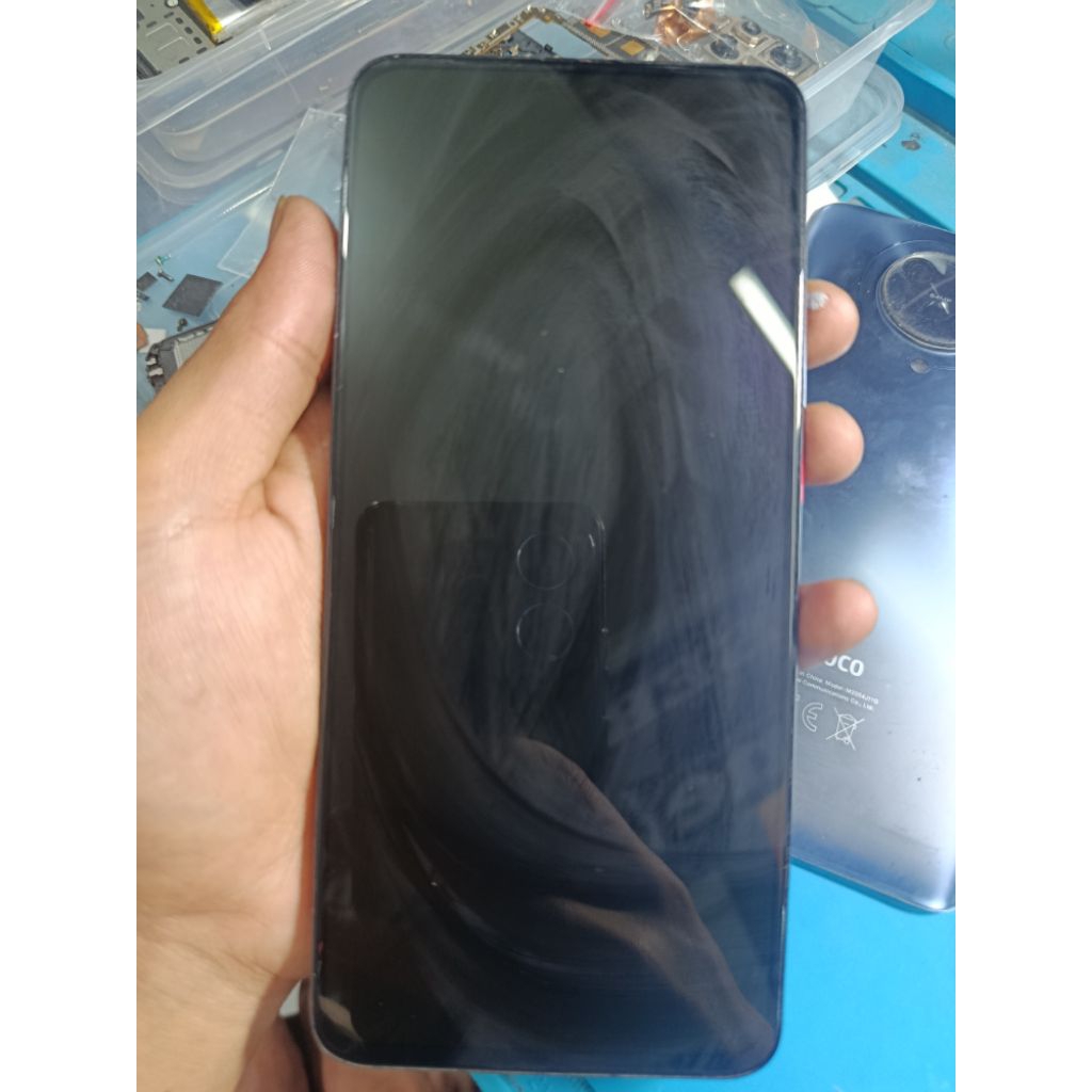 lcd & part poco f2 pro original copotan tested garansi