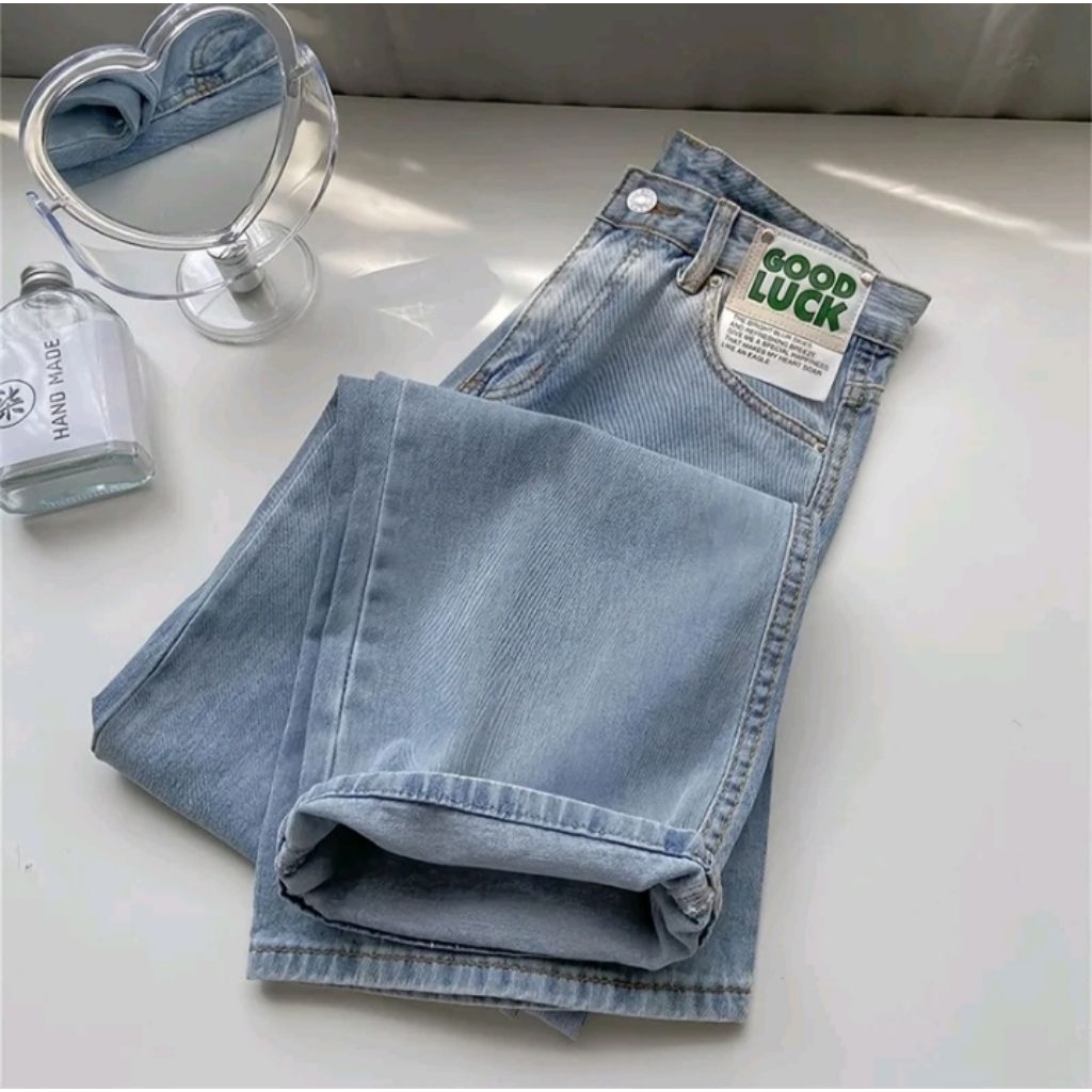 Preloved Lulu Jeans Panjang Wanita High Waist - Nyaman Dipakai Seharian