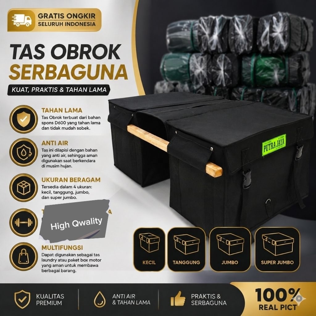 tas obrok motor jumbo anti air tebal kuat tas kurir laundry paket box motor delivery barang kapasita