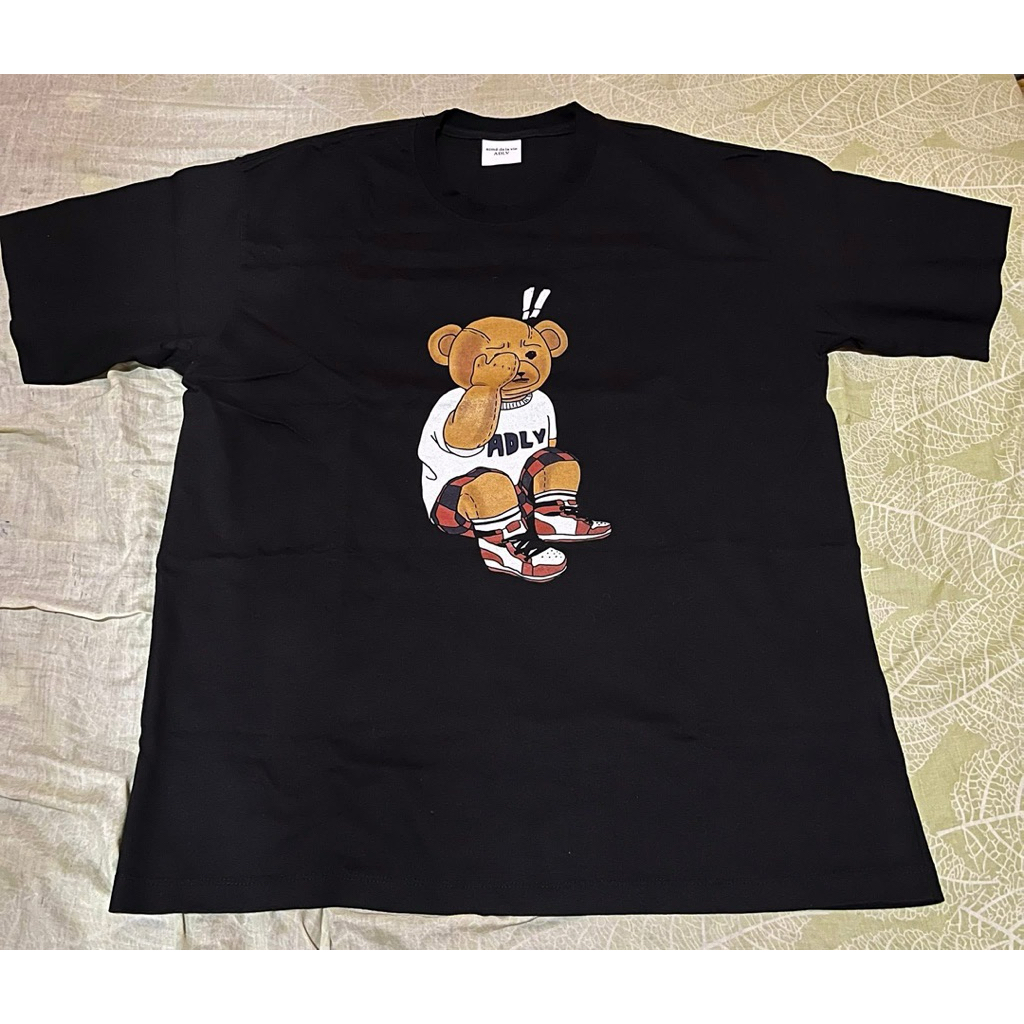 ADLV Check Pants Bear Tee Black