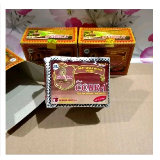 jamu Cobra sesak nafas dan asma 1pack isi 12 sachet