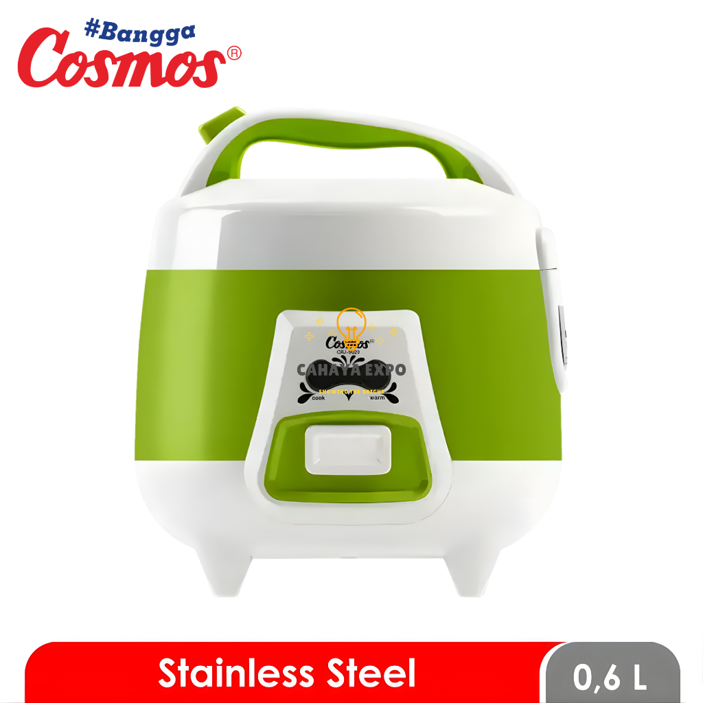 Cosmos Rice Cooker Penanak Nasi Magic Com Kecil Mini CRJ-9023 CRJ9023 0,6 Liter Stainless Steel