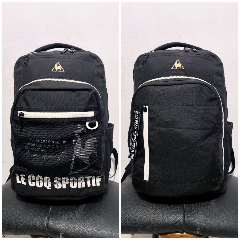 Le coq sportif  Cordura Backpack / Tas Ransel Lecoq hitam
