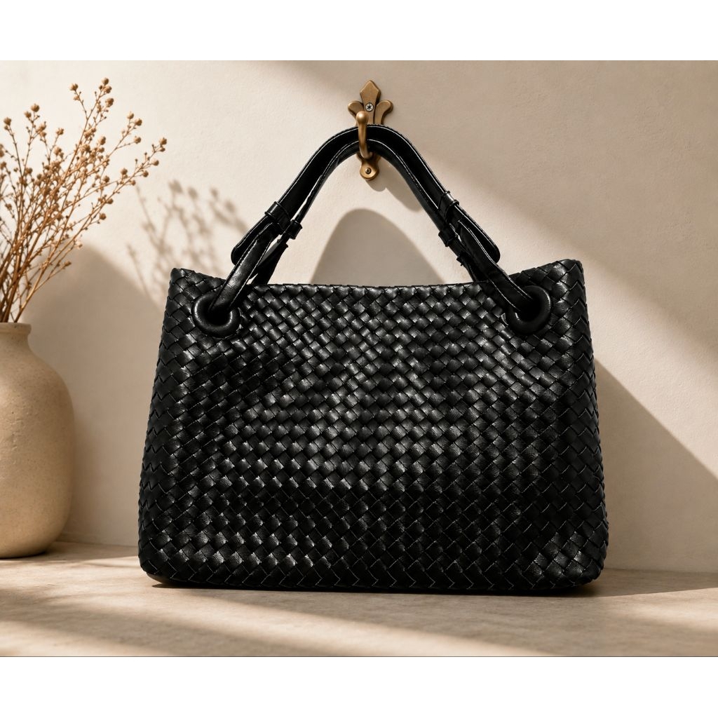 NEW tas anyam anyaman kulit asli
