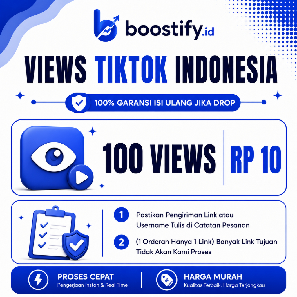 Viewers Tiktok Views Real Akun Indonesia - 100% Bergaransi Isi Ulang Bila Drop TT - VIEW