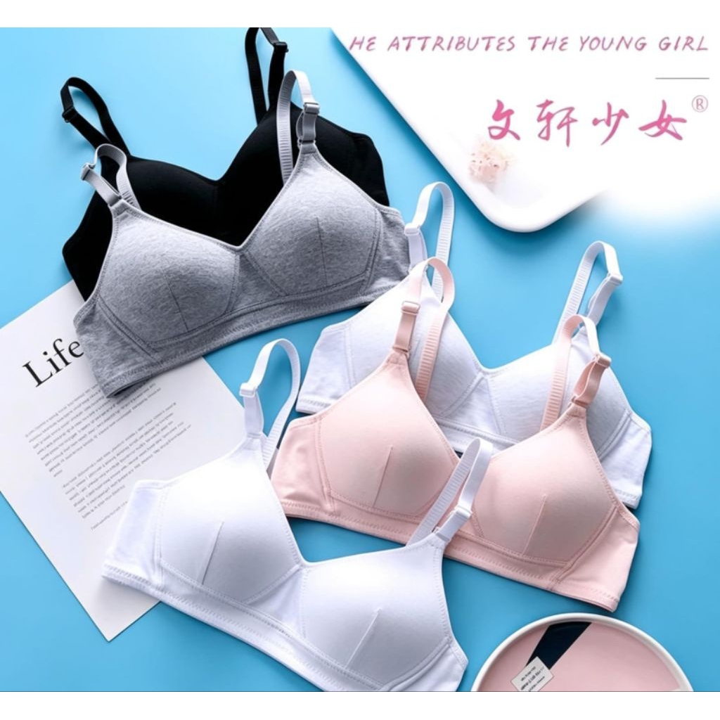 TERLARIS ISI 6 PICS SPORT BRA MOTIF BUNGA || BH wanita isi 6 pcs murah || Bra tanpa kawat || Bh wani
