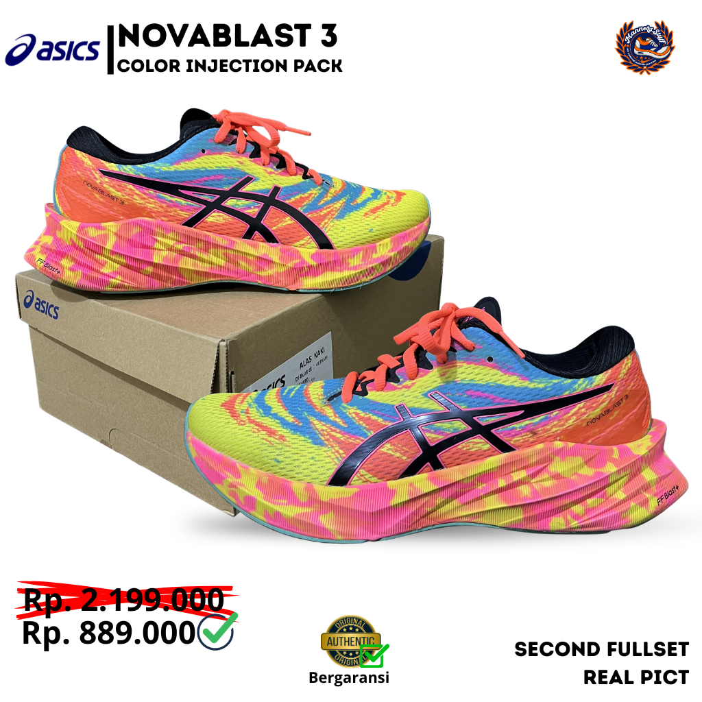 Sepatu Asics Novablast 3 Color Injection Pack