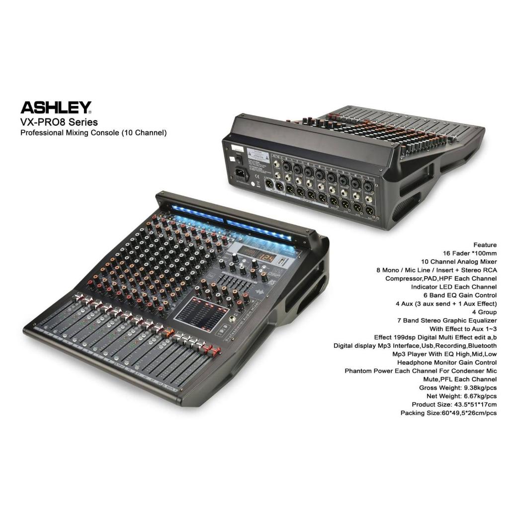 MIXER AUDIO ASHLEY VXPRO16 / VXPRO12 / VXPRO8 // VX PRO16 / VX PRO12 / VX PRO16 // VX PRO 16 / VX PRO 12 / VX PRO 8 – ORIGINAL