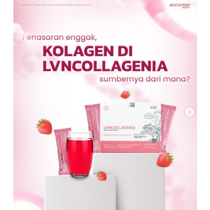 LVN Collagenia Minuman Kolagen Stroberi 10 Sachet