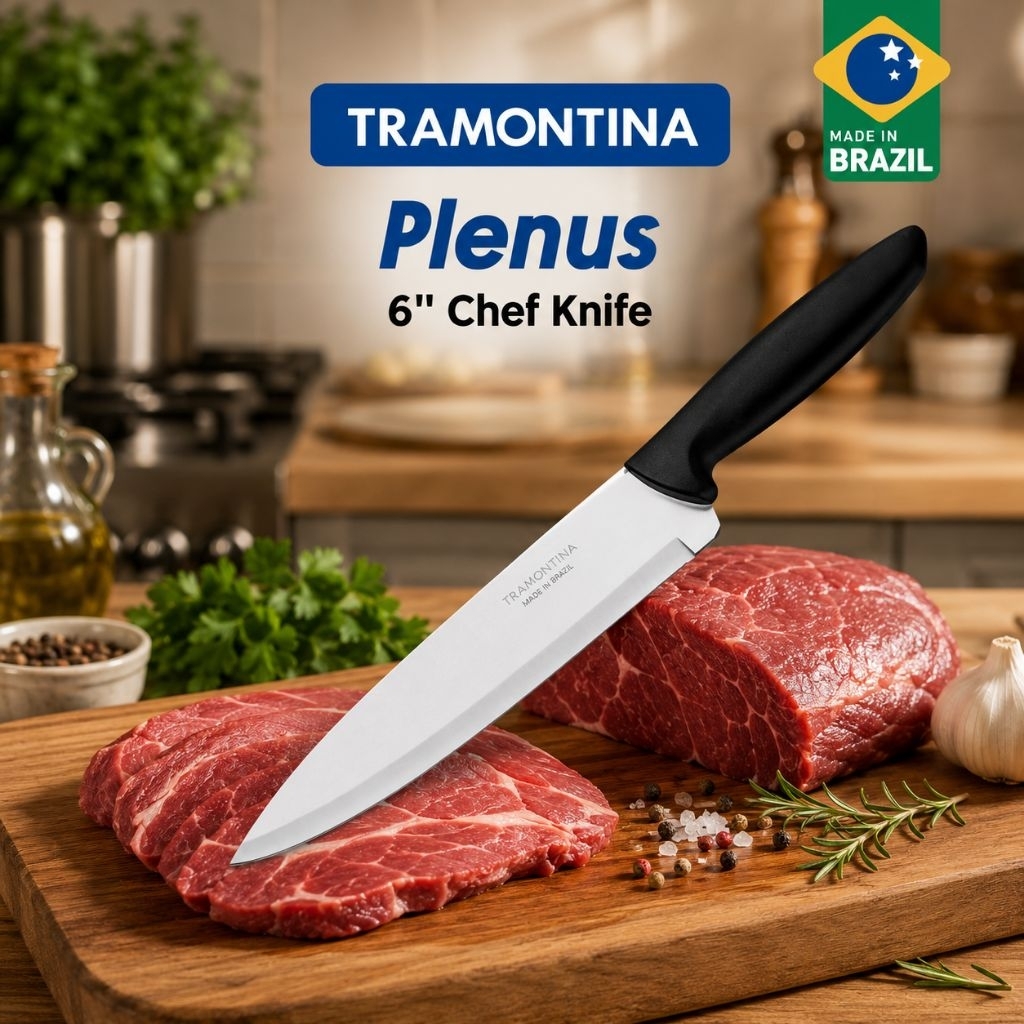 TRAMONTINA PISAU CHEF 6inch/ TRAMONTINA PLENUS Chef Kitchen Knife 23426/106