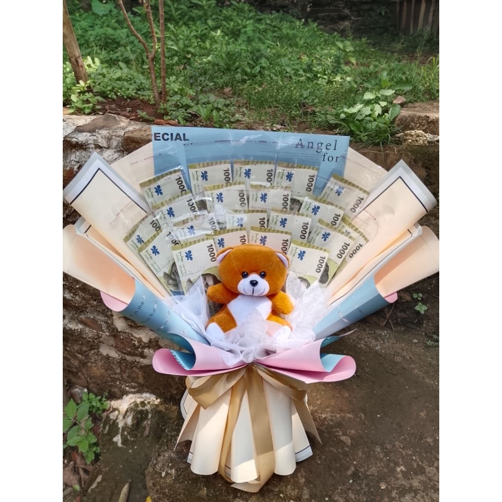 BUKET WISUDA+UANG 20 LEMBAR / BUKET UANG MAINAN / BUKET KOSONGAN / BUKET WISUDA
