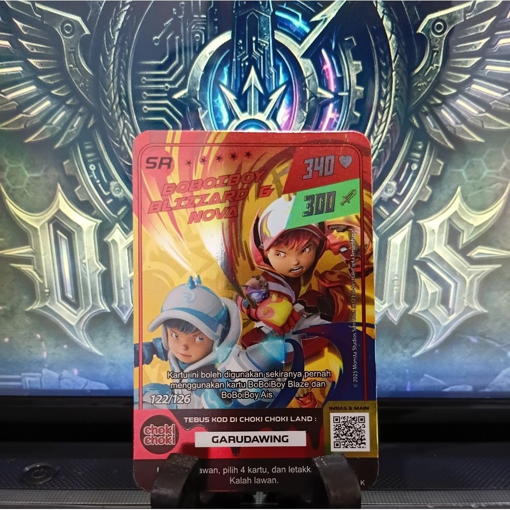 Boboiboy Blizzard & Nova (SR) Kartu Boboiboy Monsta Galaxy Card x Choki Choki