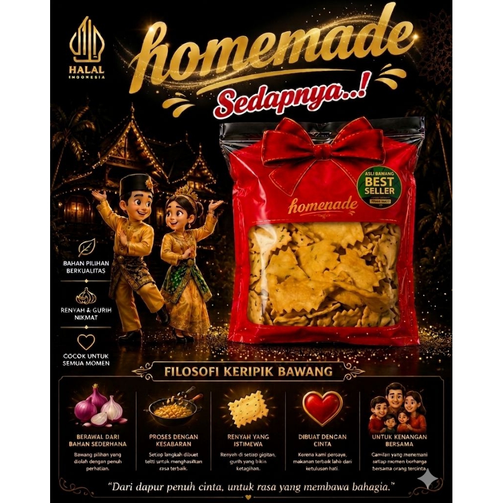 Erni Homemade Keripik Bawang dengan seledri beserta bumbunya