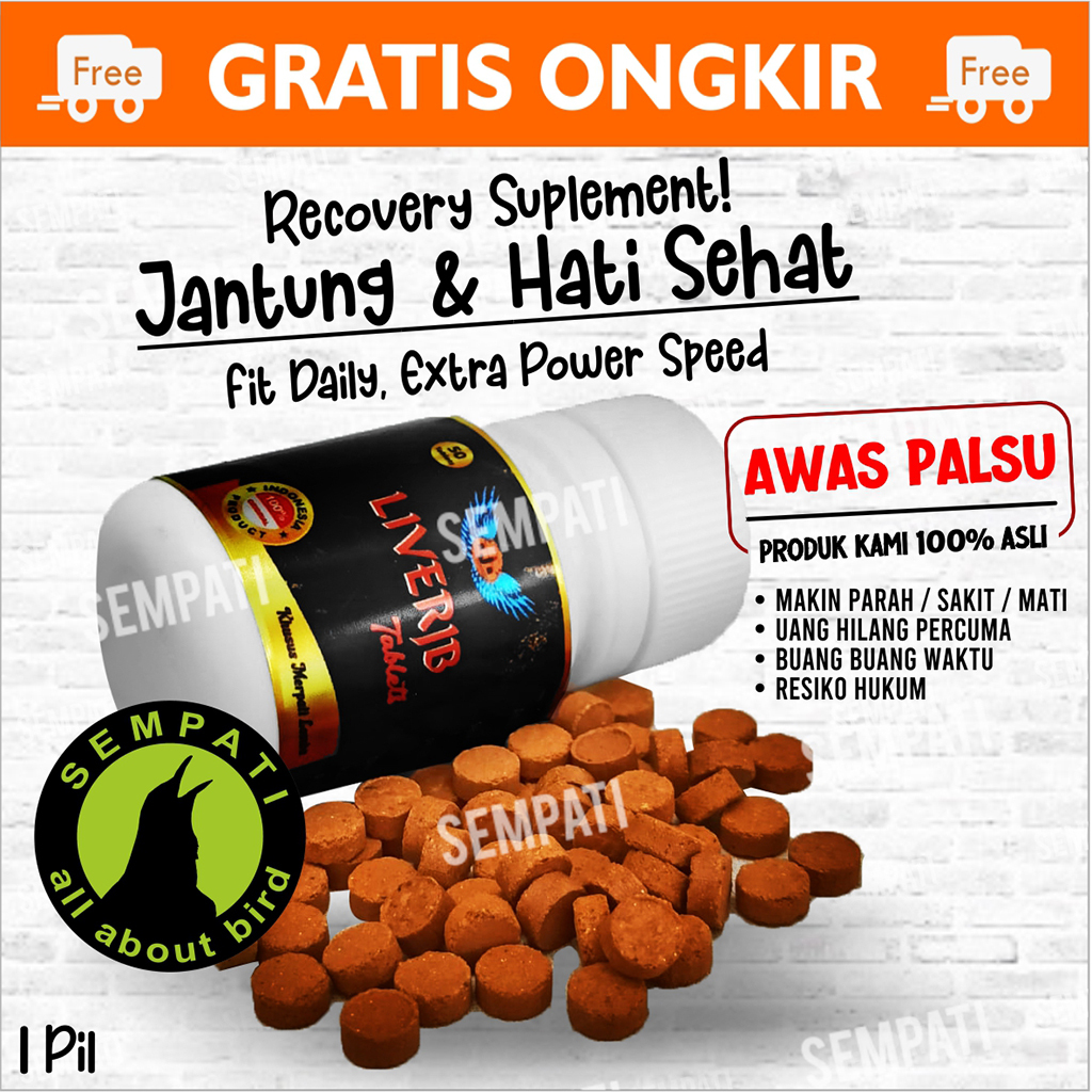 SEMPATI LIVERJB VITAMIN SUPLEMENT PIL MERPATI BALAP POS KOLONG PENJAGA FUNGSI HATI LIVERTONIC OBAT M