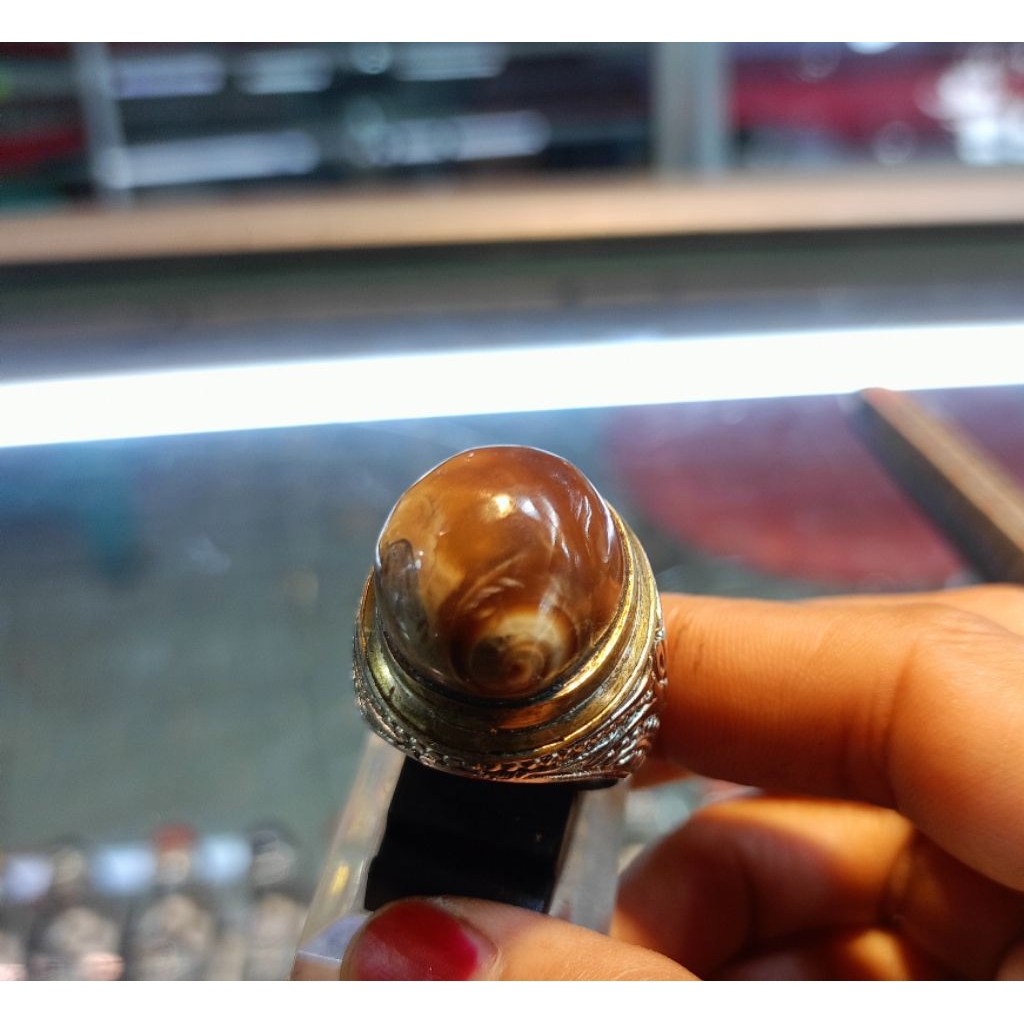 Cincin Fosil keong/kool buntet(Natural)