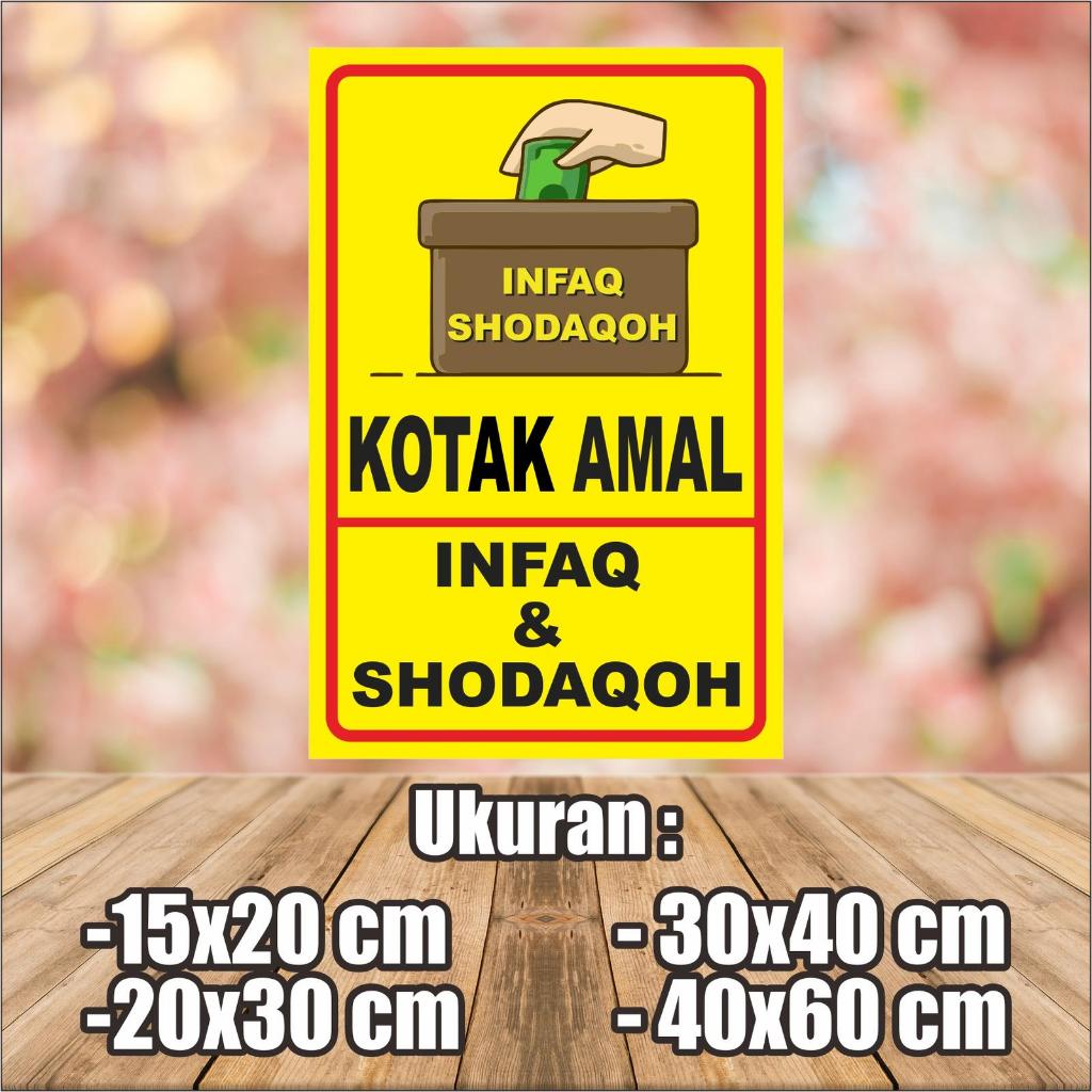 STIKER KOTAK AMAL INFAQ DAN SHODAQOH READY BANYAK