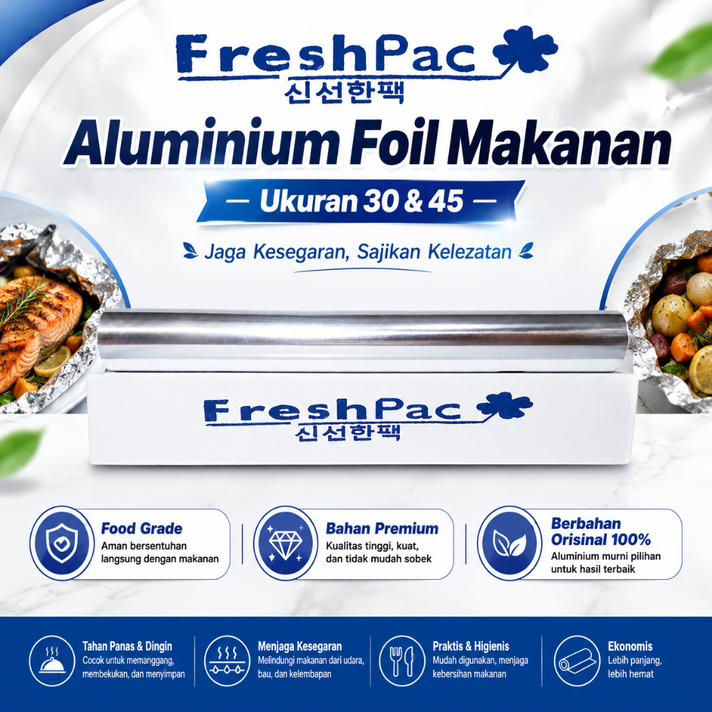 FRESHPAC Aluminium Foil Makanan Aluminium Foil Roll Alumunium Foil Makanan Food Grade